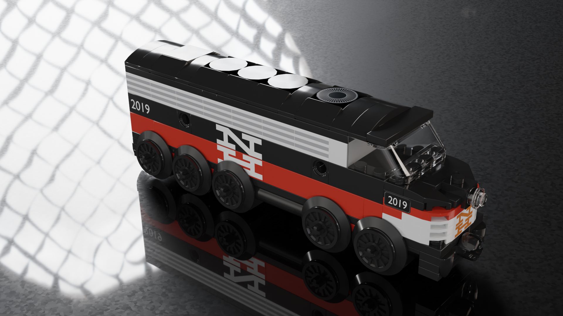 A toy building block FL-9 train toy